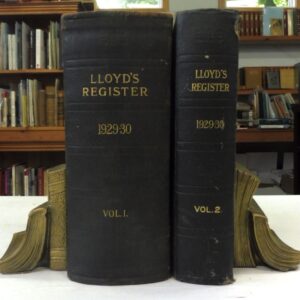 Lloyd's Register of Shipping From 1st July, 1929, to the 30th June, 1930